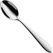 A WMF by BauscherHepp Sara stainless steel teaspoon with a black handle.