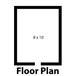 A black rectangular floor plan for a Norlake Kold Locker.