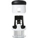 An OXO Good Grips meat tenderizer with a white handle and black and white blades.