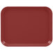 A red rectangular Cambro Camlite tray with a white border.