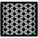 A black hexagonal pattern on a white background.