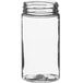 An 8 oz. clear plastic jar with a lid.