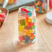 A clear 8 oz. PET jar filled with gummy bears.