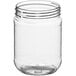 A clear plastic jar with a lid.