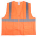 A Cordova orange high visibility surveyor's safety vest with grey reflective stripes.
