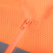 A Cordova orange high visibility safety vest with a zipper.