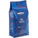 A blue Lavazza Gran Espresso coffee bag with red and white text.