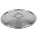 A Vollrath stainless steel domed lid with a handle.