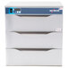 An Alto-Shaam stainless steel 3 drawer warmer.