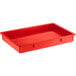 A red rectangular Baker's Mark polypropylene dough proofing box.