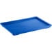 A blue plastic Baker's Mark dough proofing box lid.