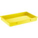 A yellow rectangular plastic tray with a lid.