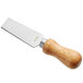 An Acopa stainless steel cheese knife with a wood handle.