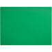 A green rectangular polyethylene cutting board.
