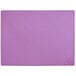A purple polyethylene cutting board with white bordering.