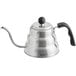 An Acopa stainless steel pour over gooseneck kettle with a black handle.