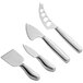 A group of Acopa stainless steel cheese knives.