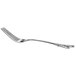 An Acopa Ophelia stainless steel dinner fork with a curved silver handle.