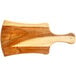 An Acopa acacia wood serving board with handle.