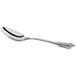 An Acopa Ophelia stainless steel teaspoon with a silver handle.