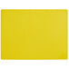 A yellow rectangular object on a white background.