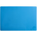 A blue rectangular polyethylene cutting board.