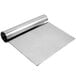 A silver metal stainless steel dough cutter with a long handle.