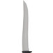 A Dexter-Russell V-Lo scalloped utility knife with a black handle and white blade.