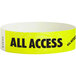 A close-up of a yellow Carnival King wristband with black text that reads "ALL ACCESS"