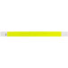 A yellow Carnival King wristband with white customizable writing.