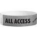 A roll of white paper wristbands with black text that reads "ALL ACCESS" and the Carnival King logo.