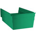 A case of 30 green Regency shelf bins.