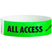 A green Carnival King paper wristband with black text reading "ALL ACCESS"