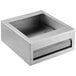 A clear brushed aluminum Tablecraft modular cooling station with a drawer.
