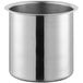 A stainless steel Choice Bain Marie Pot with a lid on a white background.