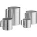 A set of four aluminum Choice measuring cups.