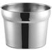 A stainless steel Choice 11 Qt. vegetable inset pot with a handle.