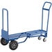 A blue Lavex 3-in-1 hand truck with black wheels.