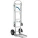 A silver Lavex hand truck with black wheels.