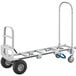 A white metal Lavex hand truck with pneumatic wheels.