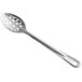 A Choice stainless steel basting spoon with holes in it.