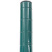 A green cylindrical Metroseal 3 post with black stripes.