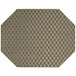 A bronze honeycomb woven vinyl octagon placemat.