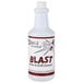 A white bottle of Noble Chemical Blast ready-to-use liquid oven and grill cleaner with a red label.