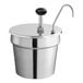 An Avantco stainless steel condiment pump with an inset.