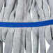 A blue Unger SmartColor heavy duty microfiber mop head with blue stripes.