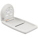 A Koala Kare baby changing station with a white granite cover and stainless steel inset.