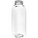 A customizable square clear PET bottle with a screw-on top.