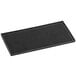 A black rubber rectangular bar mat with small dots.