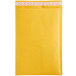 A yellow padded envelope with a white border.